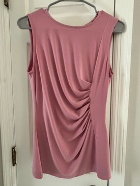 DKNY Draped Pink Tank Top